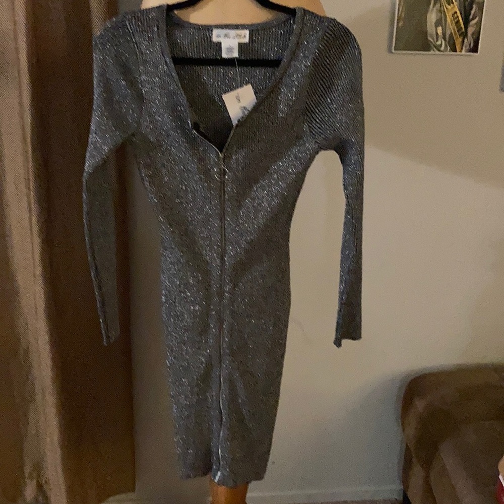 Black and silver dress